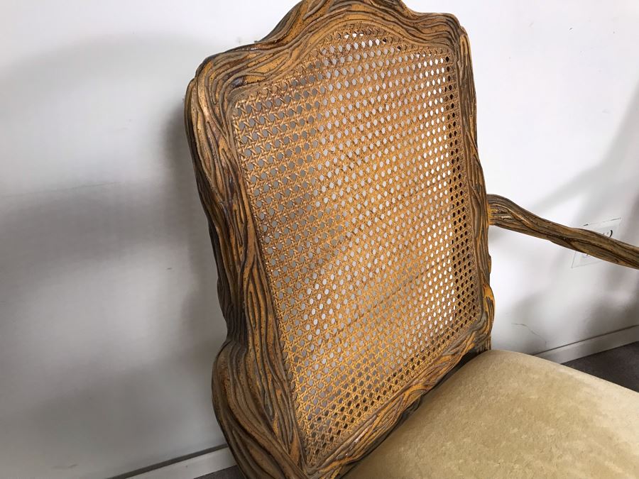 Pair Of Tree Branch Side Chairs Armchairs By Jeffco Enterprises (Seat Cushions Need Replacement) [Photo 7]