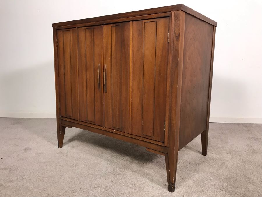 Mid-Century Wooden Cabinet With Two Doors 32W X 19D X 30.5H [Photo 1]