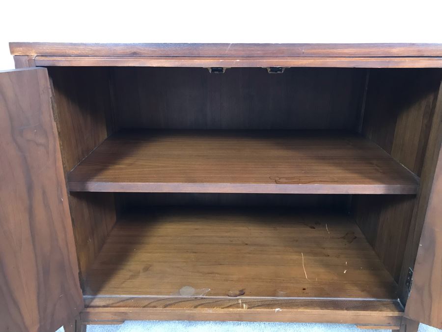 Mid-Century Wooden Cabinet With Two Doors 32W X 19D X 30.5H [Photo 6]