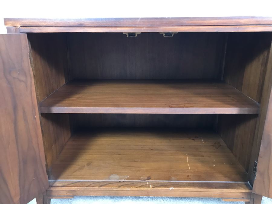 Mid-Century Wooden Cabinet With Two Doors 32W X 19D X 30.5H [Photo 5]