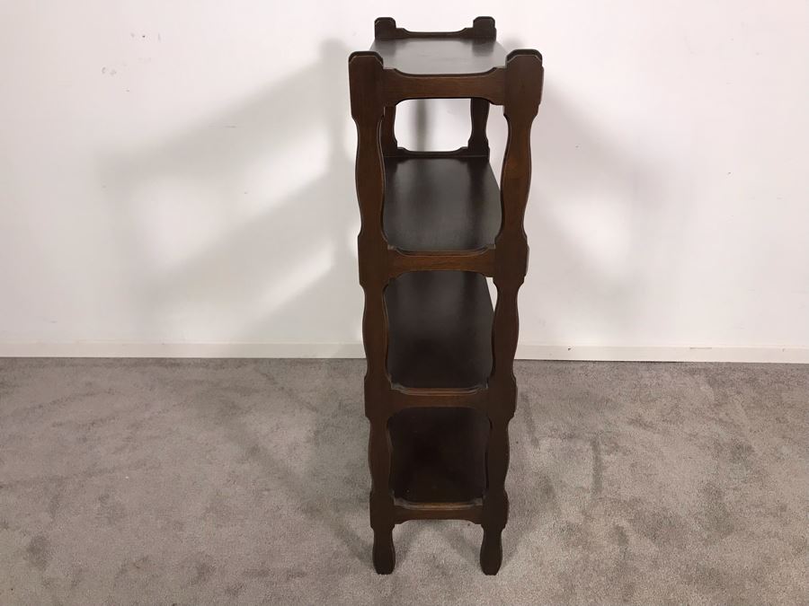 Vintage Wooden Bookshelf By McClellan Mfg Co Los Angeles 24W X 10D X 38H [Photo 4]