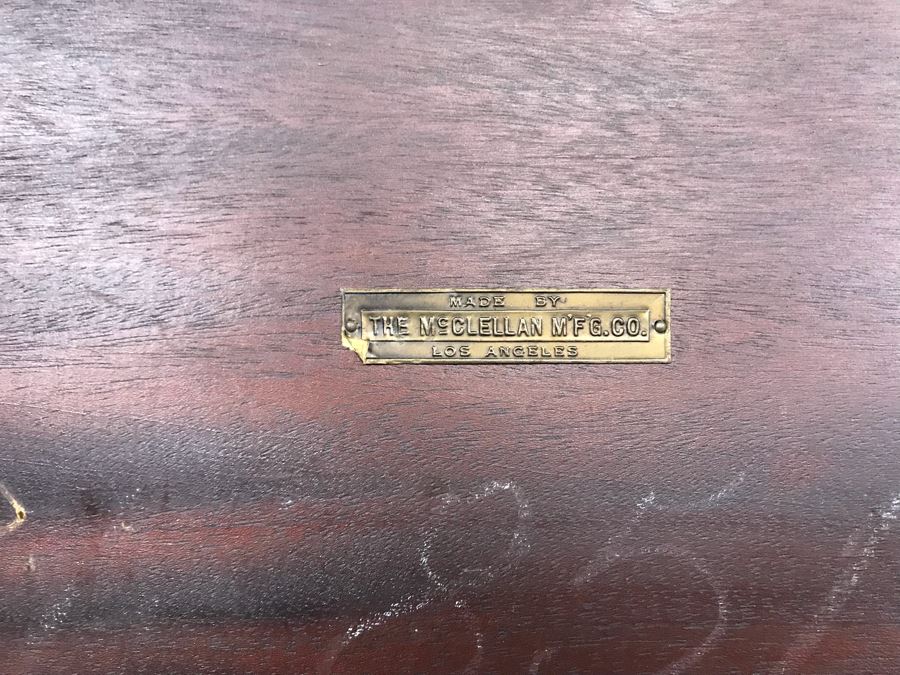 Vintage Wooden Bookshelf By McClellan Mfg Co Los Angeles 24W X 10D X 38H [Photo 5]