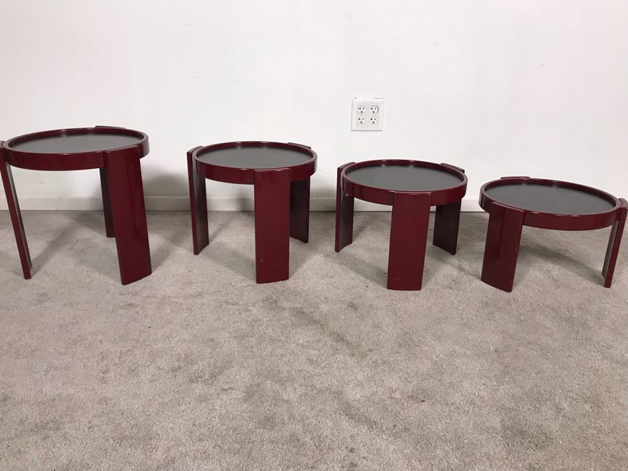 Cassina Italy Gianfranco Frattini Nesting Stacking Tables Mid-Century Modern - Four Tables [Photo 6]