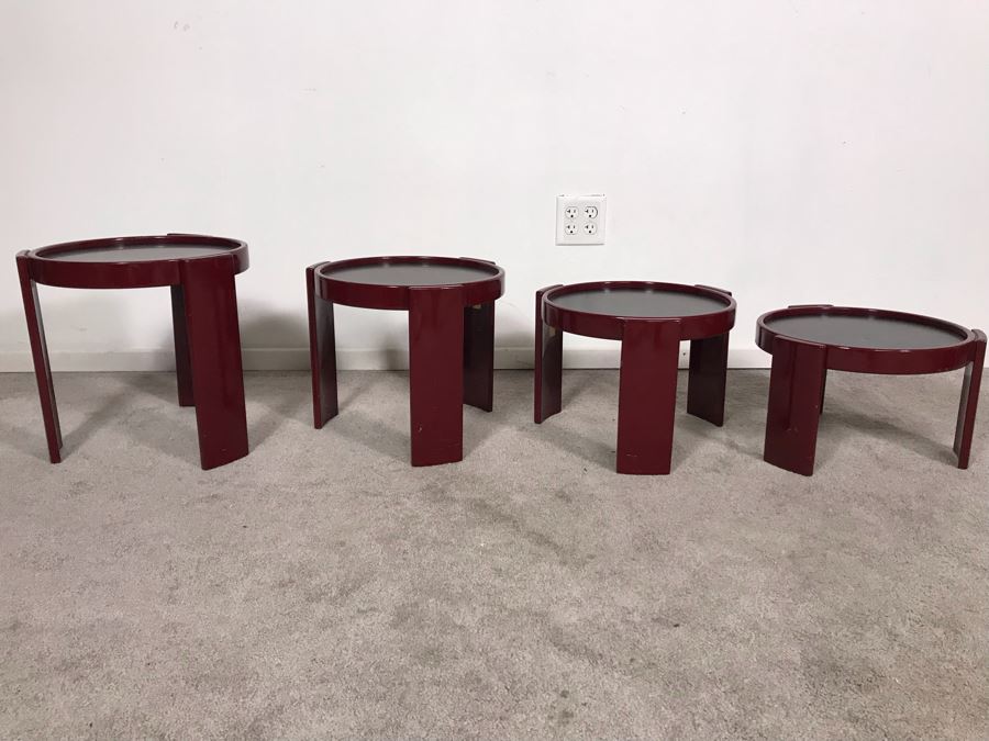 Cassina Italy Gianfranco Frattini Nesting Stacking Tables Mid-Century Modern - Four Tables [Photo 5]