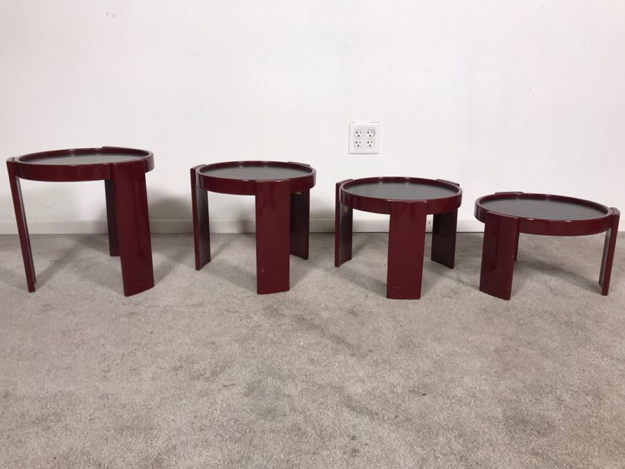 Cassina Italy Gianfranco Frattini Nesting Stacking Tables Mid-Century Modern - Four Tables [Photo 4]