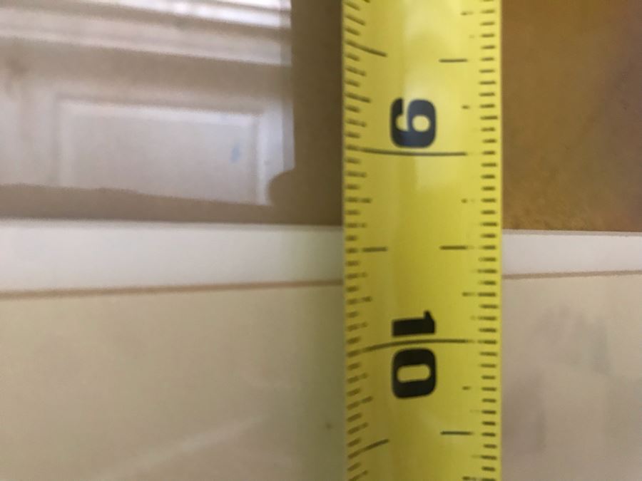 Dick Phillips (1933-2011) Original Acrylic On Paper Abstract Painting Titled 'Equipoise' Purchased From Riggins Gallery In Scottsdale, AZ For $900 In 1990 (Glass Has Internal Chips Near Edge Of Frame) 20 X 9.5 [Photo 12]