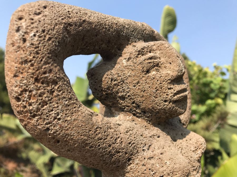 Pre-Columbian Costa Rican Hand Carved Stone Fertility Idol Sculpture 9W X 5D X 9H [Photo 7]