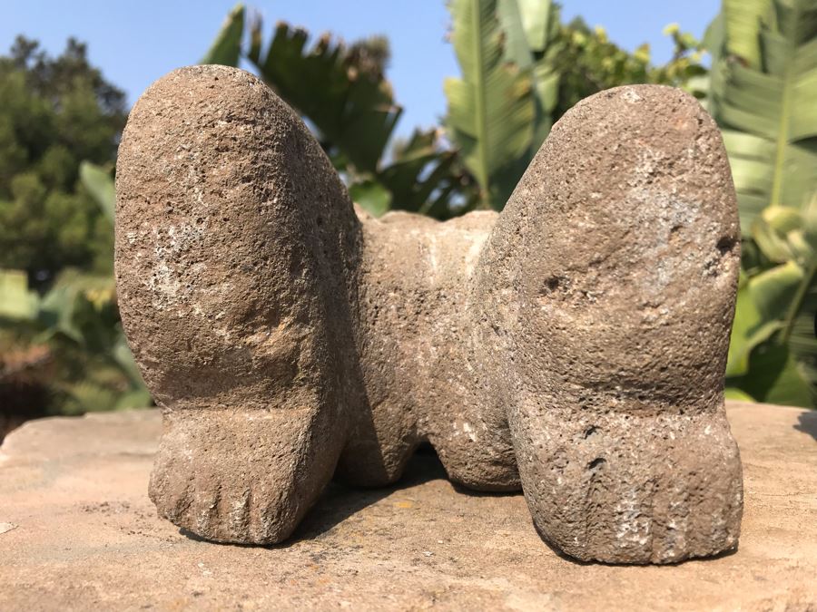 Pre-Columbian Costa Rican Hand Carved Stone Fertility Idol Sculpture 9W X 5D X 9H [Photo 12]