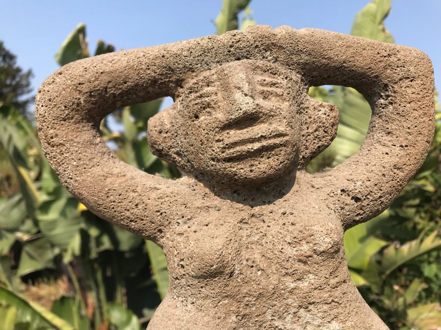 Pre-Columbian Costa Rican Hand Carved Stone Fertility Idol Sculpture 9W X 5D X 9H [Photo 6]