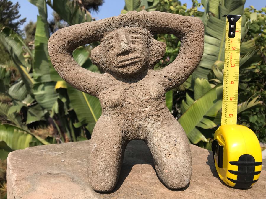 Pre-Columbian Costa Rican Hand Carved Stone Fertility Idol Sculpture 9W X 5D X 9H [Photo 5]