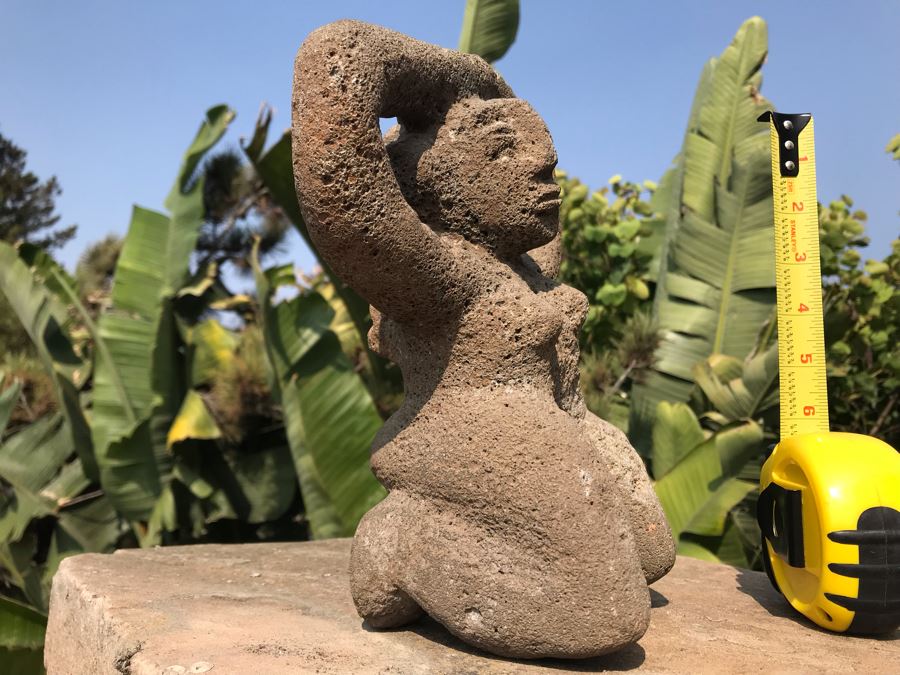 Pre-Columbian Costa Rican Hand Carved Stone Fertility Idol Sculpture 9W X 5D X 9H [Photo 2]