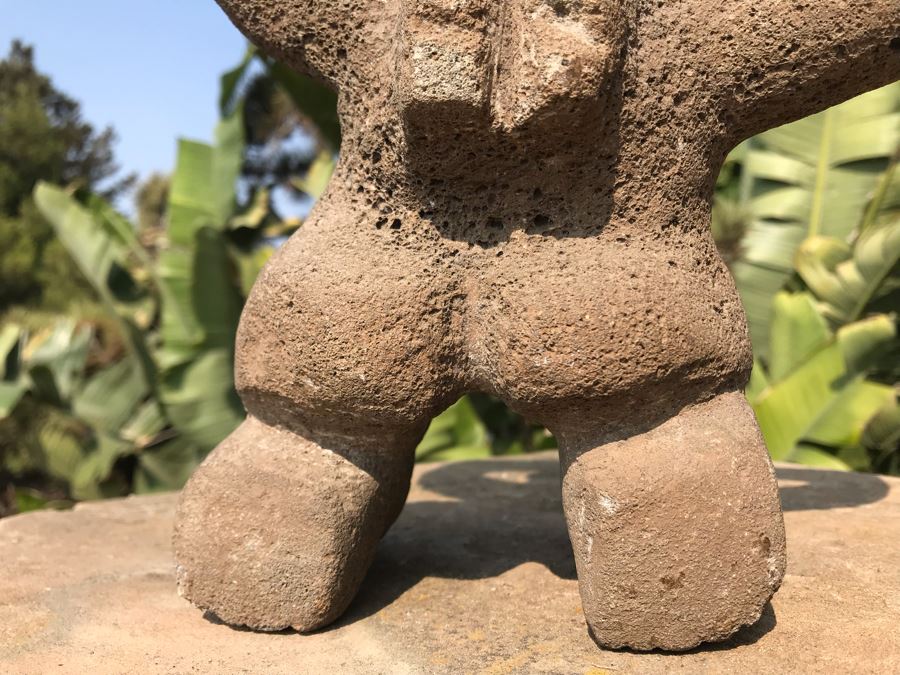 Pre-Columbian Costa Rican Hand Carved Stone Fertility Idol Sculpture 9W X 5D X 9H [Photo 9]