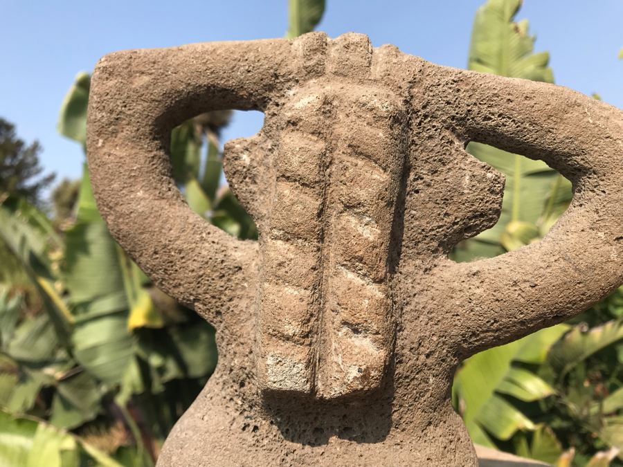 Pre-Columbian Costa Rican Hand Carved Stone Fertility Idol Sculpture 9W X 5D X 9H [Photo 8]