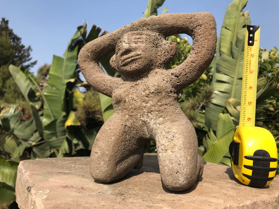 Pre-Columbian Costa Rican Hand Carved Stone Fertility Idol Sculpture 9W X 5D X 9H [Photo 11]