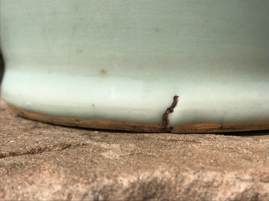 Large Antique Chinese Porcelain Jar Collected In Beijing China Crafted In Reign Of The Ch'ing Dynasty Emperor T'ung Chih (1861-1875) 17H X 9W [Photo 14]