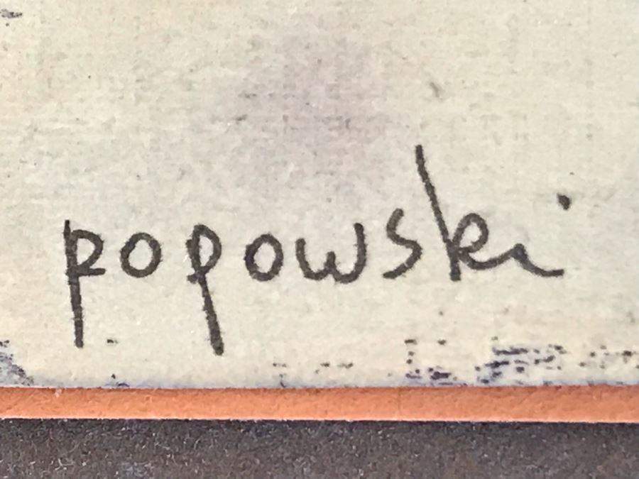 Original Stella Popowski Mid-Century Painting On Paper Titled 'The Heart Is Made To Be Broken, And After It Has Mended, To Be Broken Again.' 5 X 8 [Photo 7]