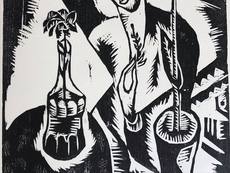 Reuven Rubin (1893-1974) Rare Original Set Of Six Out Of Print Wood Cuts 13 X 11 Individually Hand Signed With Presentation Box And Large Flyer 12 Of 65 (One Of Israel's Top Artists) [Photo 34]