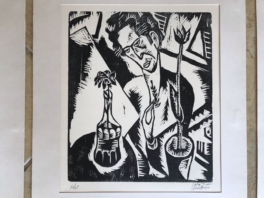Reuven Rubin (1893-1974) Rare Original Set Of Six Out Of Print Wood Cuts 13 X 11 Individually Hand Signed With Presentation Box And Large Flyer 12 Of 65 (One Of Israel's Top Artists) [Photo 32]