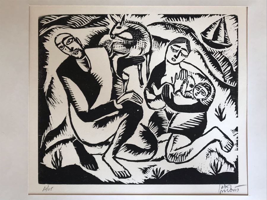 Reuven Rubin (1893-1974) Rare Original Set Of Six Out Of Print Wood Cuts 13 X 11 Individually Hand Signed With Presentation Box And Large Flyer 12 Of 65 (One Of Israel's Top Artists) [Photo 38]