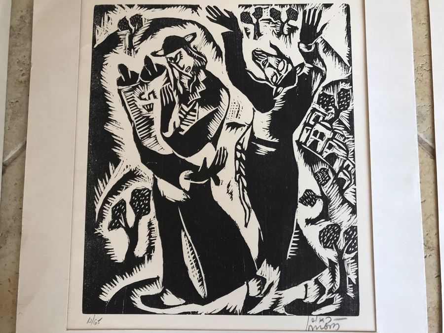 Reuven Rubin (1893-1974) Rare Original Set Of Six Out Of Print Wood Cuts 13 X 11 Individually Hand Signed With Presentation Box And Large Flyer 12 Of 65 (One Of Israel's Top Artists) [Photo 21]
