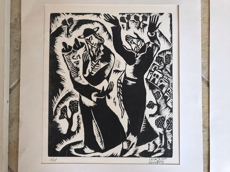 Reuven Rubin (1893-1974) Rare Original Set Of Six Out Of Print Wood Cuts 13 X 11 Individually Hand Signed With Presentation Box And Large Flyer 12 Of 65 (One Of Israel's Top Artists) [Photo 18]