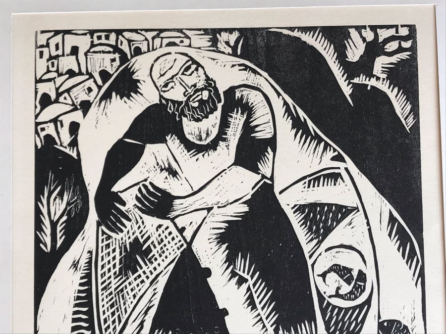 Reuven Rubin (1893-1974) Rare Original Set Of Six Out Of Print Wood Cuts 13 X 11 Individually Hand Signed With Presentation Box And Large Flyer 12 Of 65 (One Of Israel's Top Artists) [Photo 28]