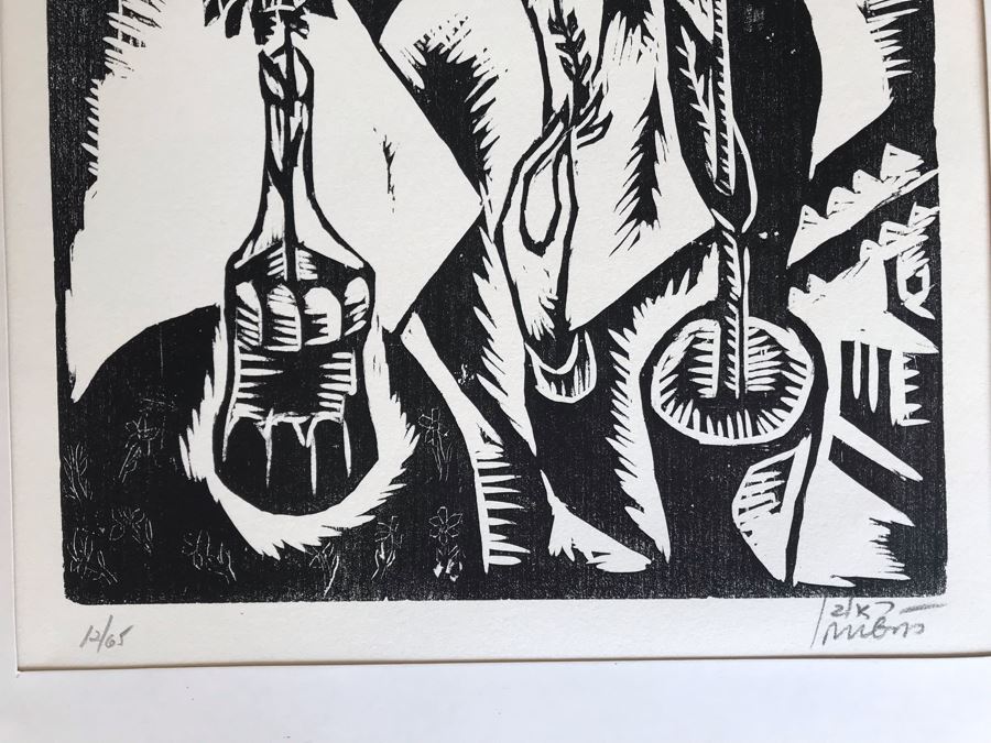Reuven Rubin (1893-1974) Rare Original Set Of Six Out Of Print Wood Cuts 13 X 11 Individually Hand Signed With Presentation Box And Large Flyer 12 Of 65 (One Of Israel's Top Artists) [Photo 35]