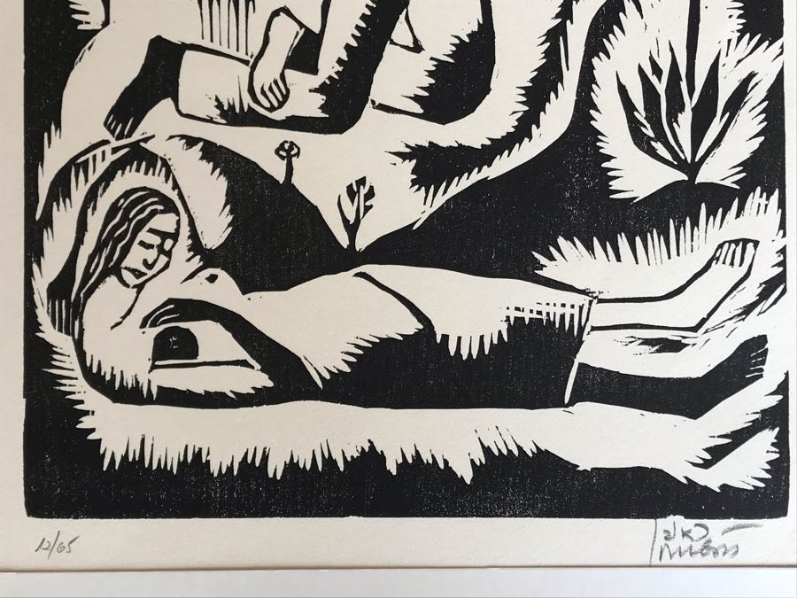 Reuven Rubin (1893-1974) Rare Original Set Of Six Out Of Print Wood Cuts 13 X 11 Individually Hand Signed With Presentation Box And Large Flyer 12 Of 65 (One Of Israel's Top Artists) [Photo 24]