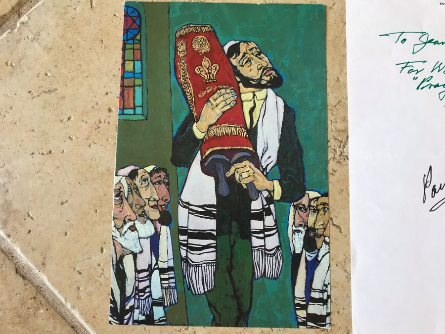 Hand Signed Harry Sternberg (1904-2001) Receipt For Reuven Rubin Woodcut And Harry Sternberg Artist Bio Card [Photo 6]