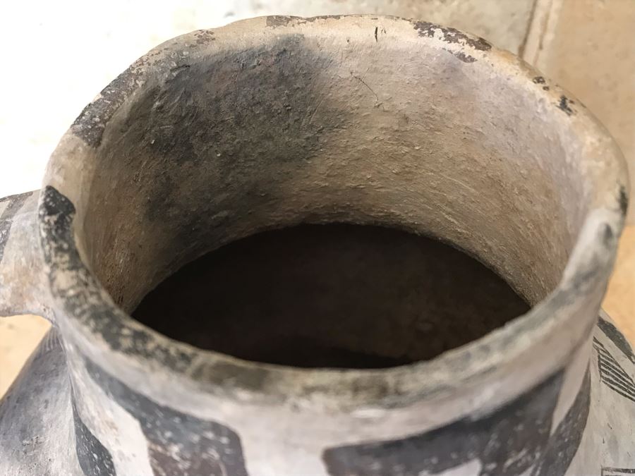 Early Native American Tularosa Black On White Pottery Pitcher With Handle (6 5/8'H - Neck Is 2 3/16'H) Appraised $300 In 1980s By Matt Thomas Tempe, AZ [Photo 11]