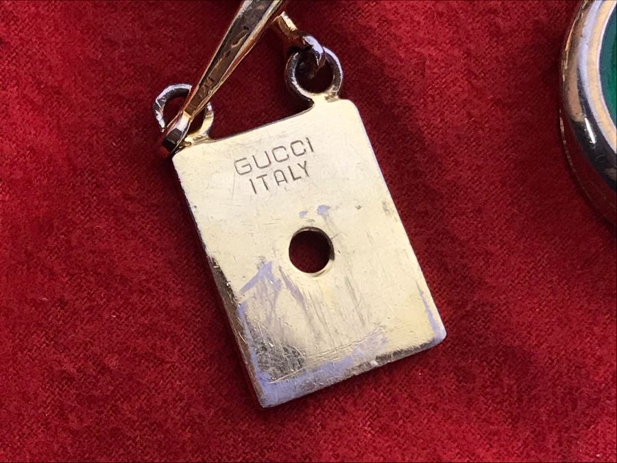 GUCCI Italy Gold Tone Metal Chain Belt With Red GUCCI Dust Cover [Photo 12]