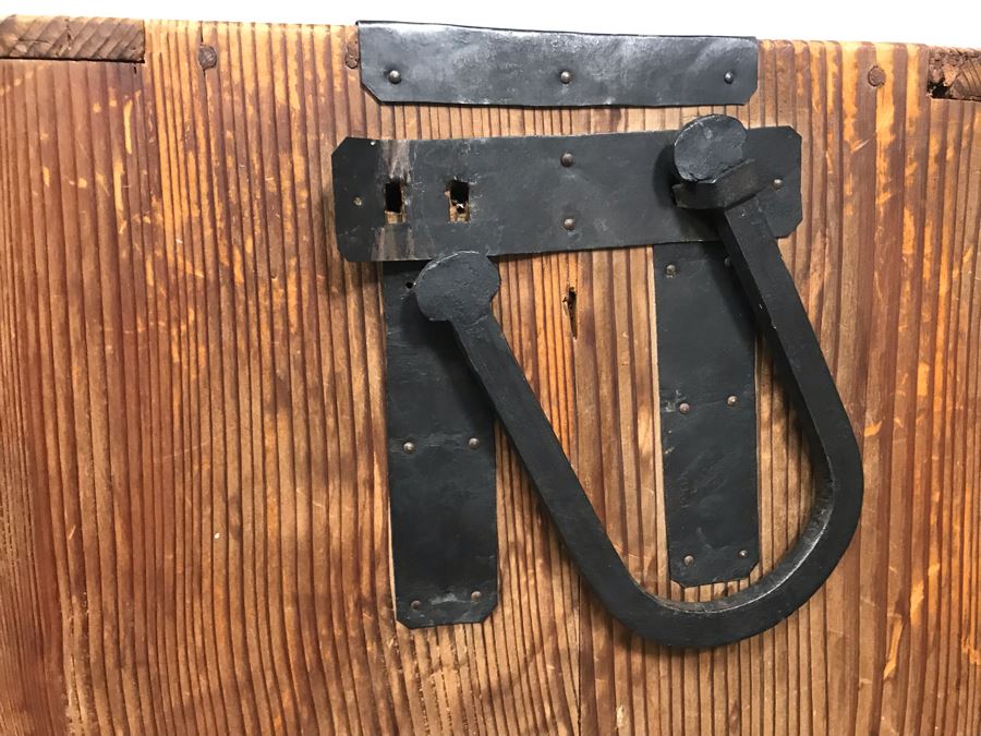 Vintage Asian Two-Drawer Tansu Wooden Chest (One Of Side Handles Is Broken) 38.5W X 16D X 20H [Photo 14]