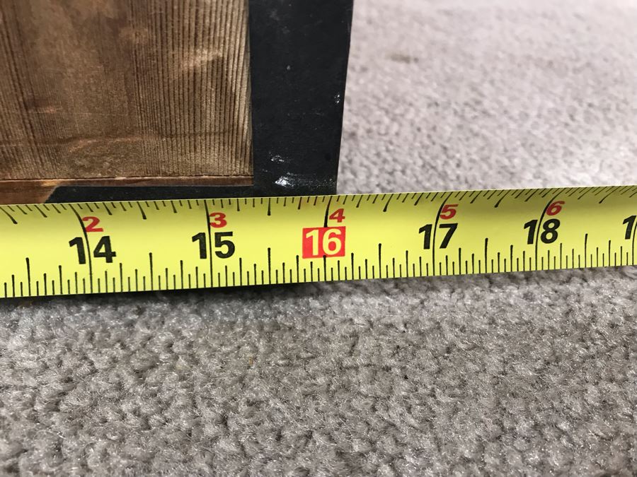 Vintage Asian Two-Drawer Tansu Wooden Chest (One Of Side Handles Is Broken) 38.5W X 16D X 20H [Photo 18]