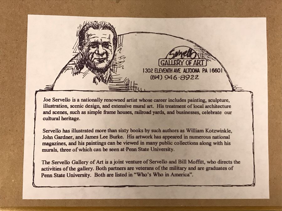 Original Joe Servello Watercolor Painting Of Altoona's Railroad Horseshoe Curve National Historic Landmark Trains 13.5 X 10 [Photo 13]