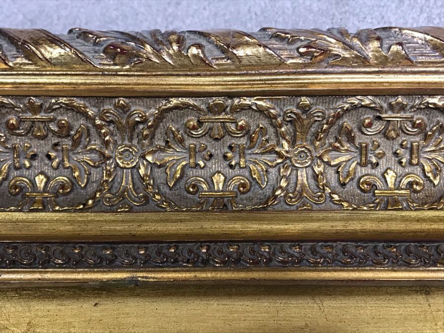 Original John Gray Painting On Canvas In Stunning High Relief Gilded Wooden Frame 10 X 8 [Photo 5]