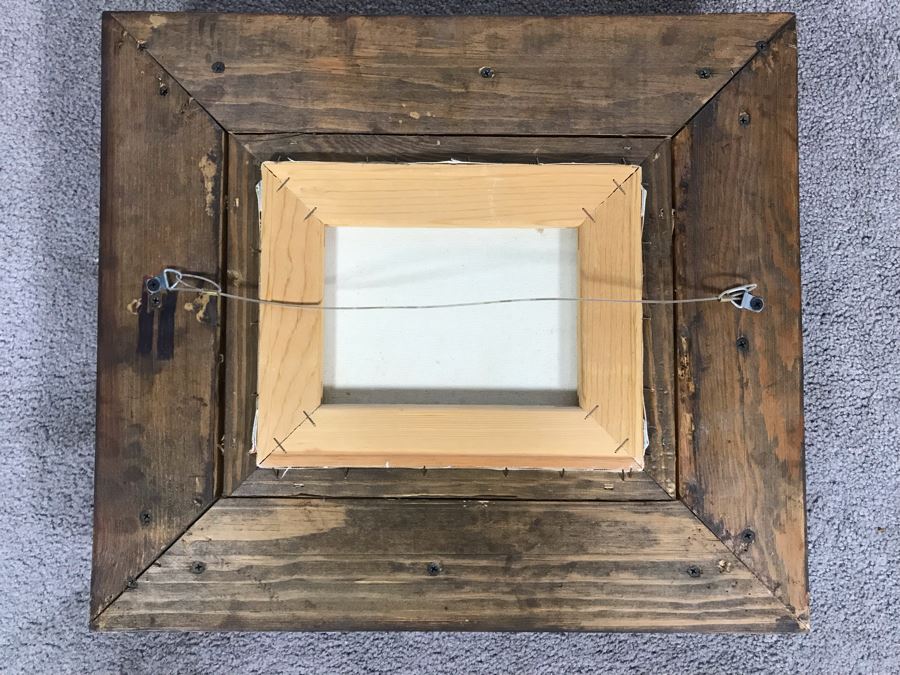 Original John Gray Painting On Canvas In Stunning High Relief Gilded Wooden Frame 10 X 8 [Photo 16]