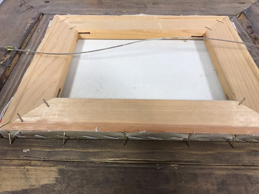 Original John Gray Painting On Canvas In Stunning High Relief Gilded Wooden Frame 10 X 8 [Photo 18]