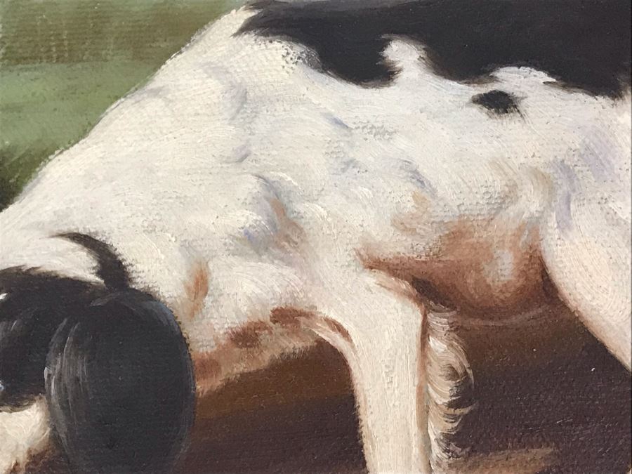 Original John Gray Painting On Canvas In Stunning High Relief Gilded Wooden Frame 10 X 8 [Photo 9]