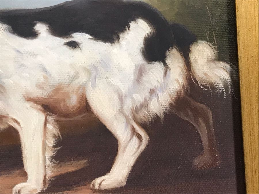 Original John Gray Painting On Canvas In Stunning High Relief Gilded Wooden Frame 10 X 8 [Photo 10]