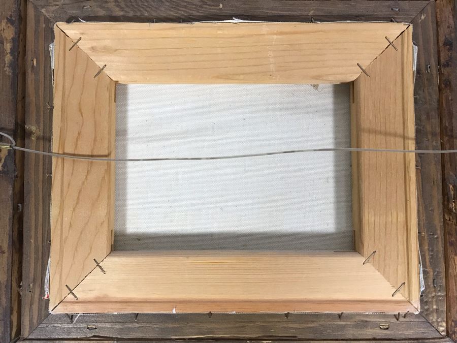 Original John Gray Painting On Canvas In Stunning High Relief Gilded Wooden Frame 10 X 8 [Photo 17]