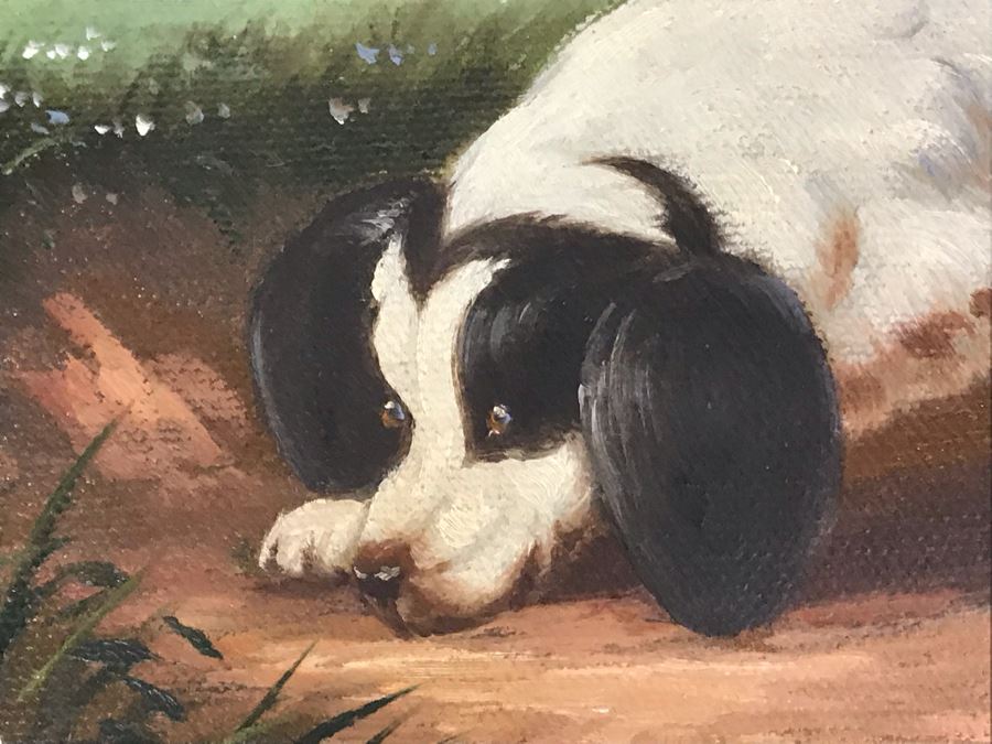 Original John Gray Painting On Canvas In Stunning High Relief Gilded Wooden Frame 10 X 8 [Photo 8]