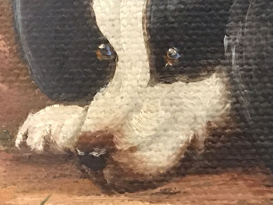 Original John Gray Painting On Canvas In Stunning High Relief Gilded Wooden Frame 10 X 8 [Photo 15]