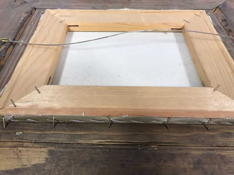 Original John Gray Painting On Canvas In Stunning High Relief Gilded Wooden Frame 10 X 8 [Photo 19]