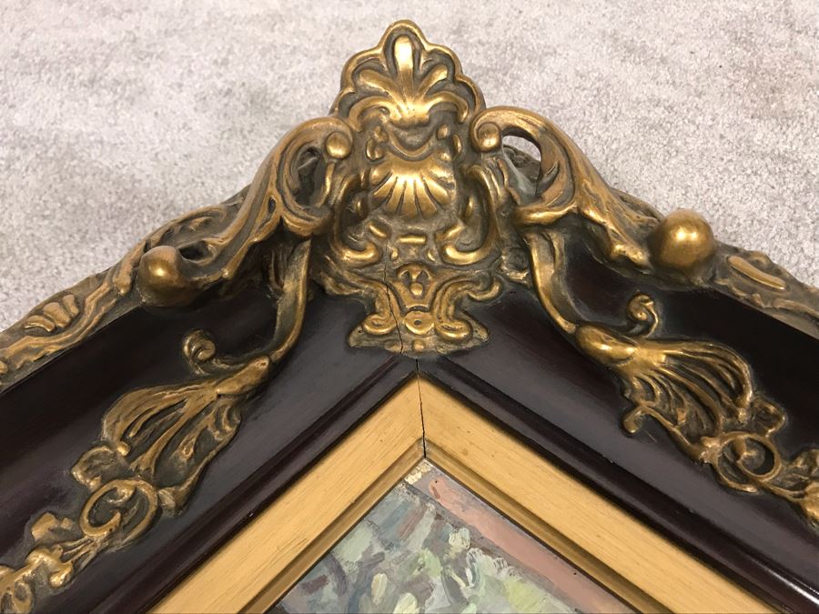 Original Guillermo Ciro Rodriguez (1889-1959) Oil Painting On Board In Stunning Frame 15 X 18 [Photo 14]