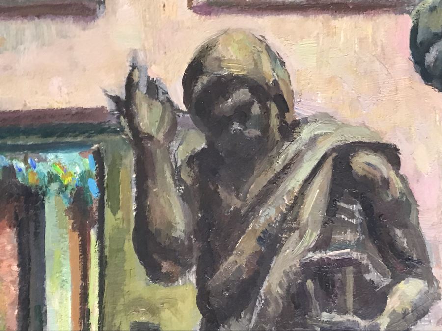 Original Guillermo Ciro Rodriguez (1889-1959) Oil Painting On Board In Stunning Frame 15 X 18 [Photo 9]