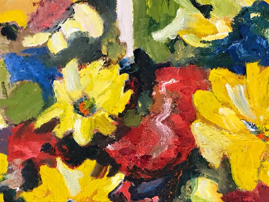 Original Framed Still Life Painting On Canvas Board Signed Hershey 12 X 18 [Photo 8]