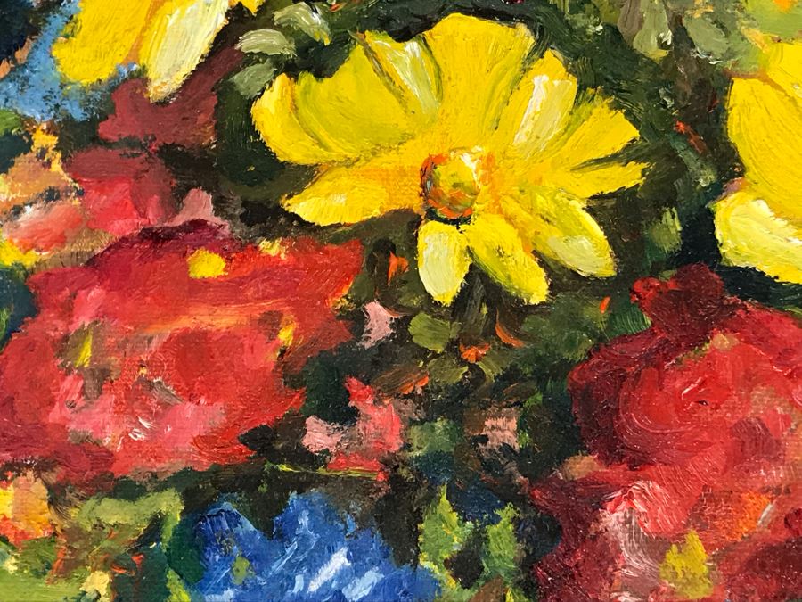 Original Framed Still Life Painting On Canvas Board Signed Hershey 12 X 18 [Photo 7]