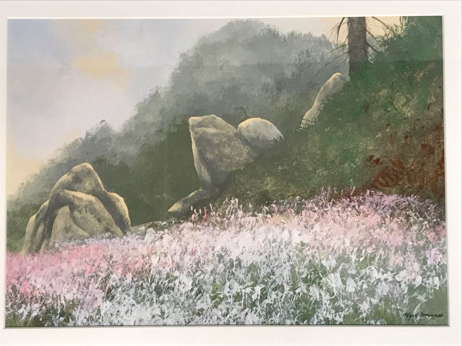 Original Miguel Dominguez Fine Art Watercolor Painting Titled 'Summer Color' Carmel, CA Landscape Painting 14 X 10 [Photo 4]