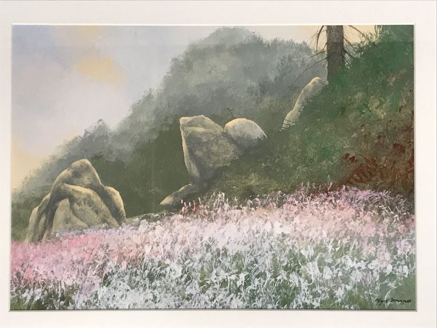 Original Miguel Dominguez Fine Art Watercolor Painting Titled 'Summer Color' Carmel, CA Landscape Painting 14 X 10 [Photo 3]