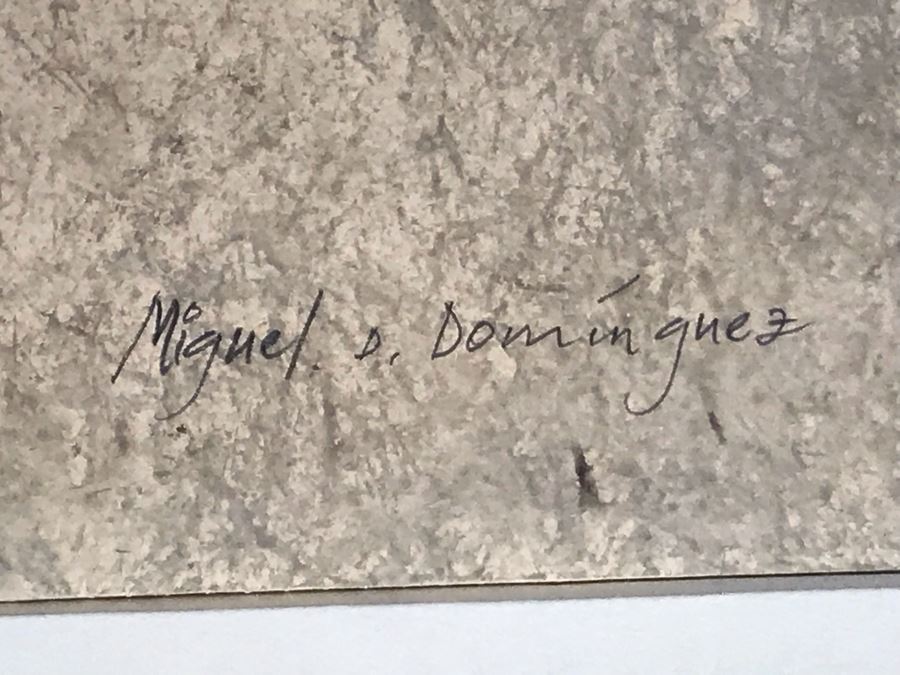 Original Miguel Dominguez Fine Art Framed Watercolor Painting Titled 'Santa Lucias In December' 1982 Carmel, CA Landscape Painting 28 X 22 [Photo 7]